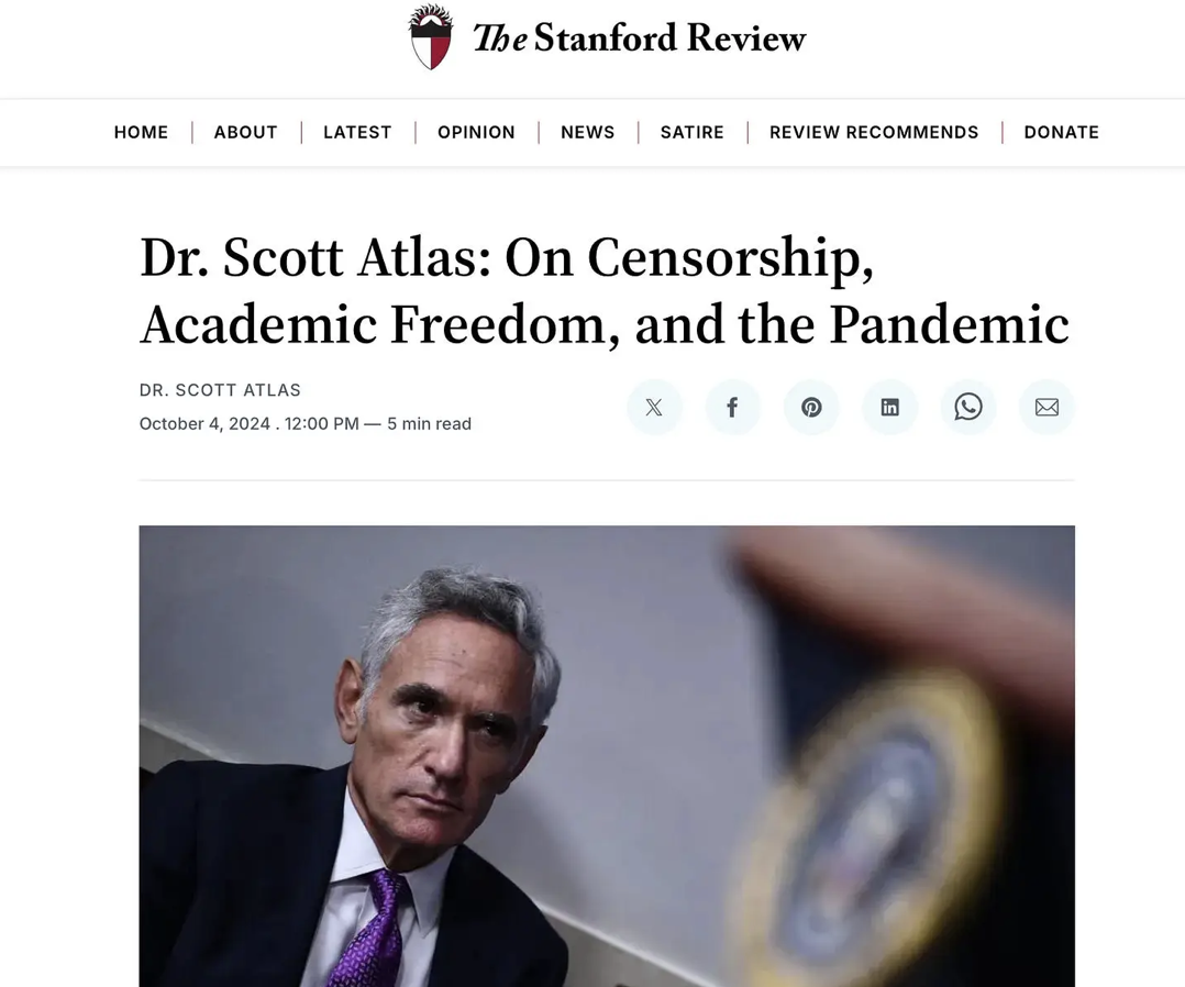 Reaction to Scott Atlas’s Remarks at Stanford Pandemic Policy Conference 