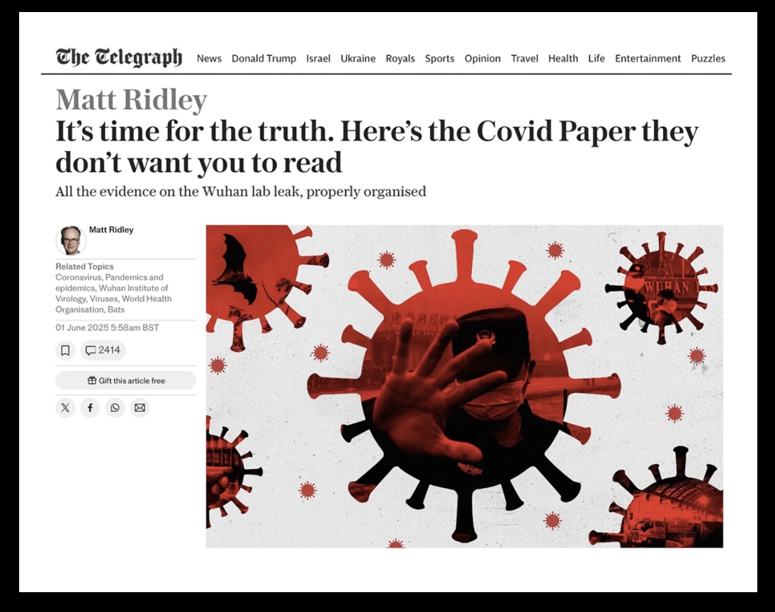 Response to Matt Ridley and Lab Origin proponents: This covid narrative collapses under the slightest scrutiny.