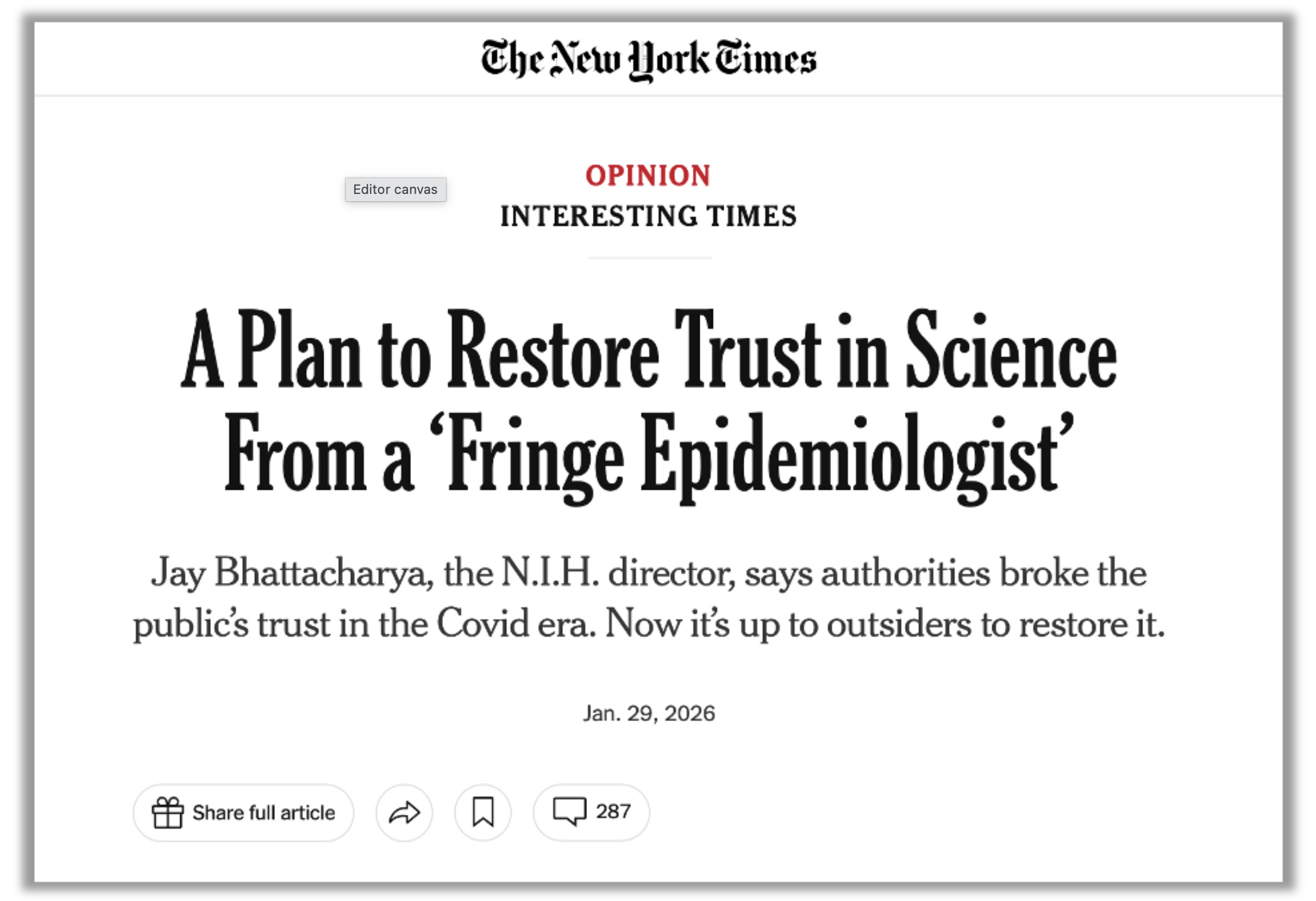 Jay Bhattacharya’s ongoing protection of the untouchable core claim that keeps COVID-19 debates within ‘acceptable’ limits