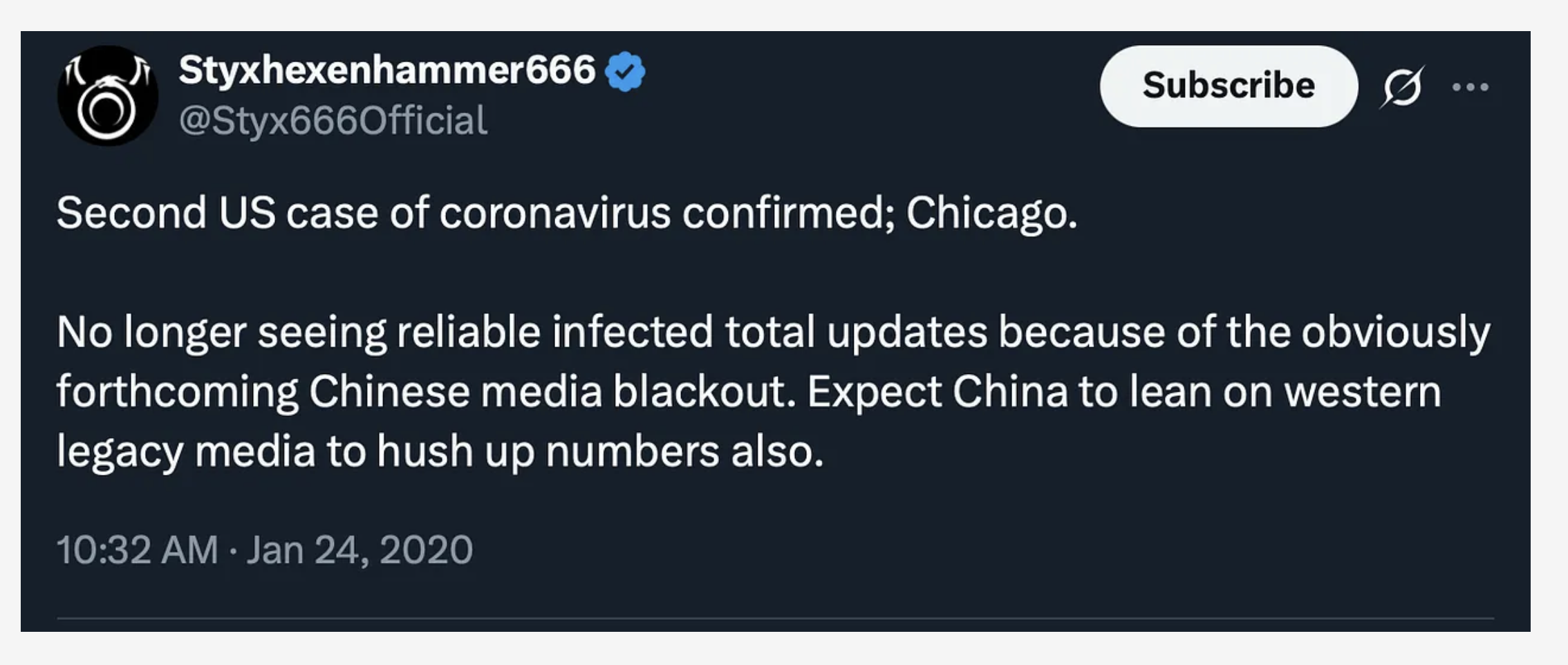 January 2020: The “China is lying about coronavirus cases and deaths” and “China is locking down” psy-ops