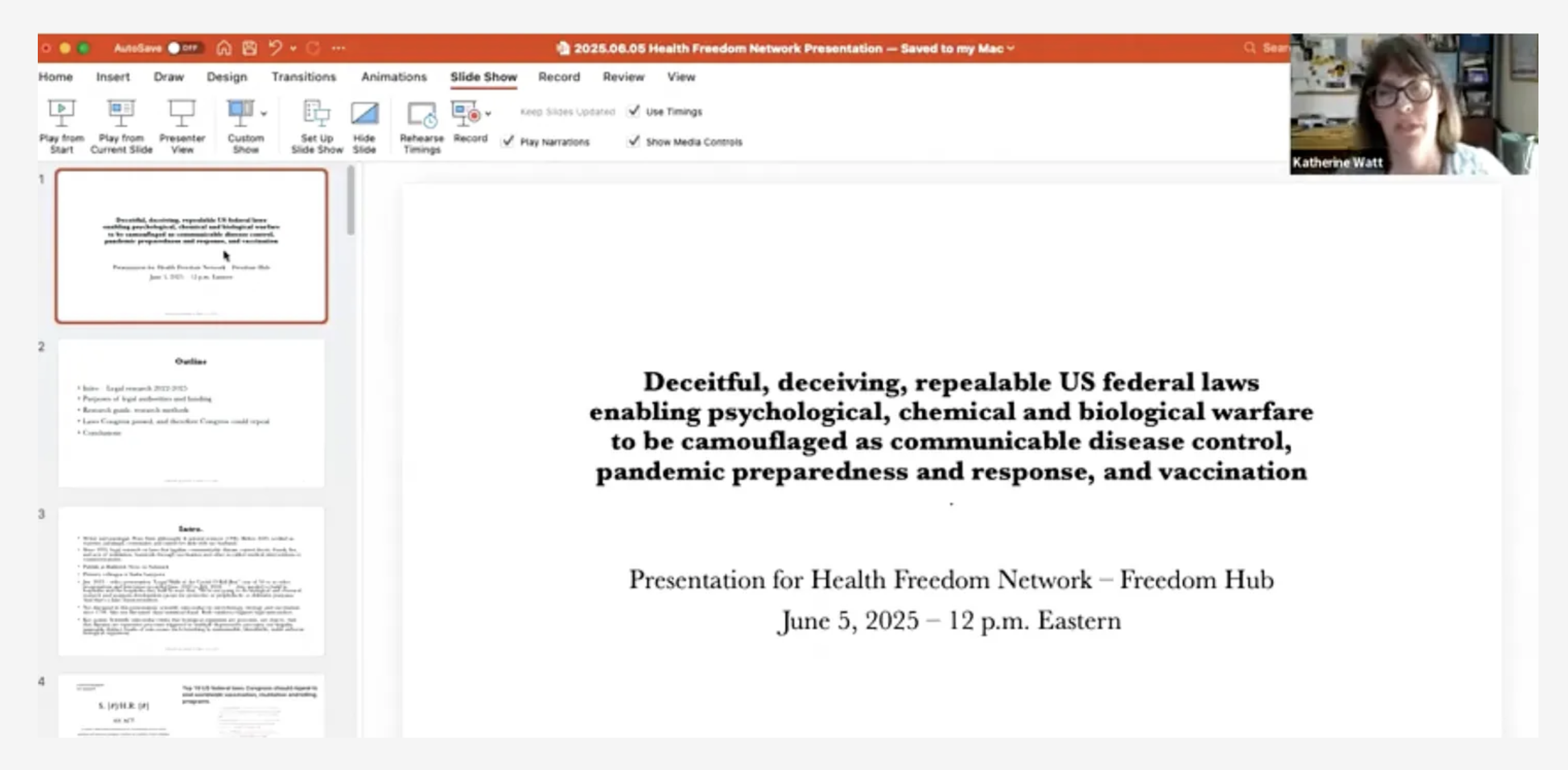 Excerpts from Katherine Watt’s Freedom Hub presentation (5 June 2025)