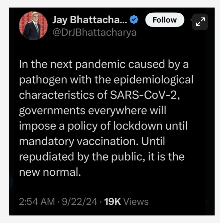 Jay Bhattacharya and the Resistance to Debating Whether There Was a Pandemic in 2020 [Updated 27 May 2026]