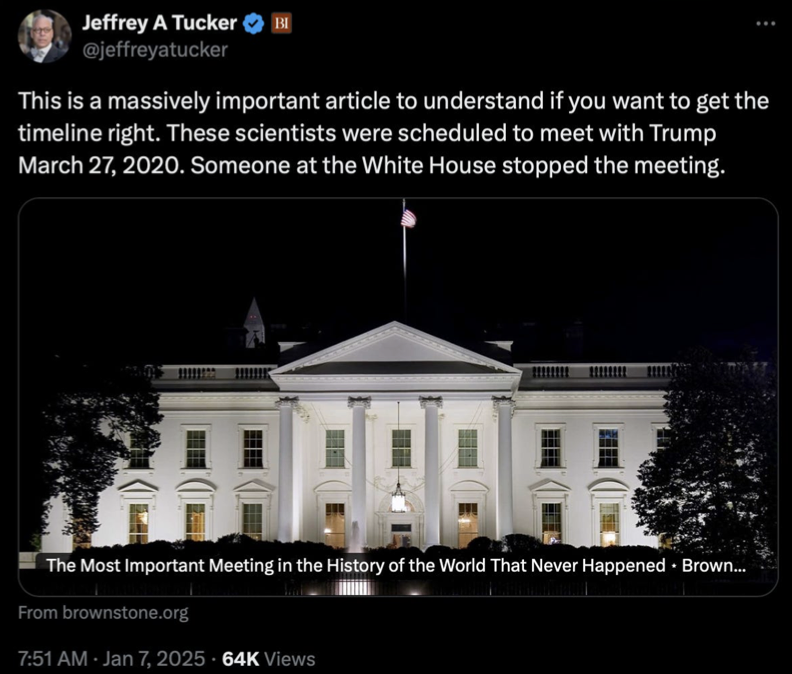 Latest Appeal to Jeffrey Tucker of Brownstone Institute Regarding Needed Attention on the New York City Mass Casualty Event of Spring 2020