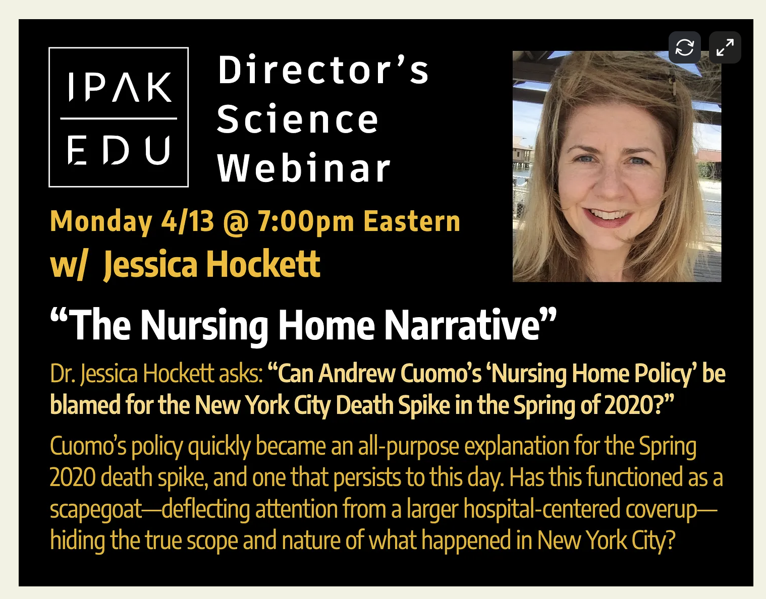 Can Andrew Cuomo’s “Nursing Home Policy” be blamed for the New York City death spike in the spring of 2020?