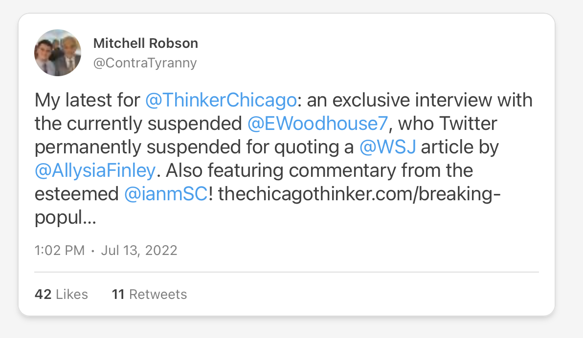 Update on My Twitter Suspension