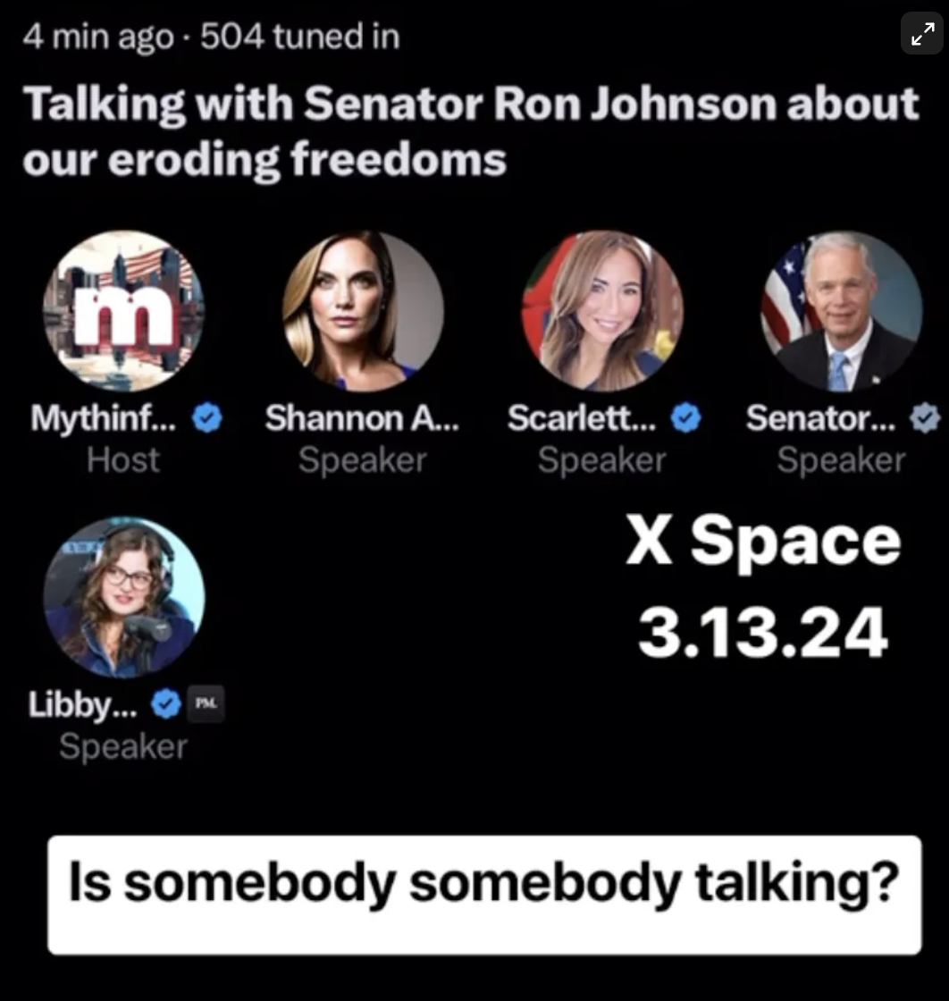 “I’m Not Hearing Anything” [Interaction between Sen Ron Johnson and Shannon Adcock; Updated with Transcript 22 July 2026]