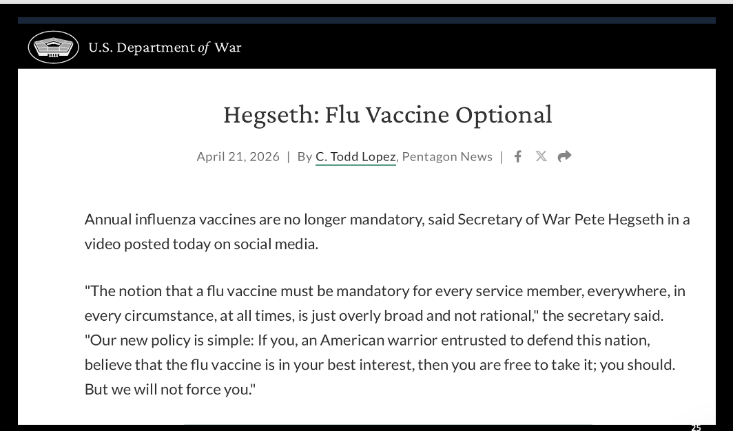 The “Discarded” Military Flu Shot Mandate: A Pseudo-Event Exemplar