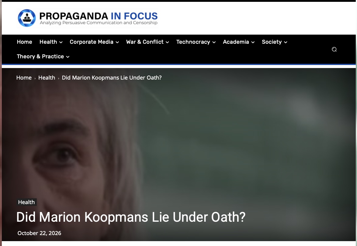Did Marion Koopmans Lie Under Oath? on Propaganda in Focus